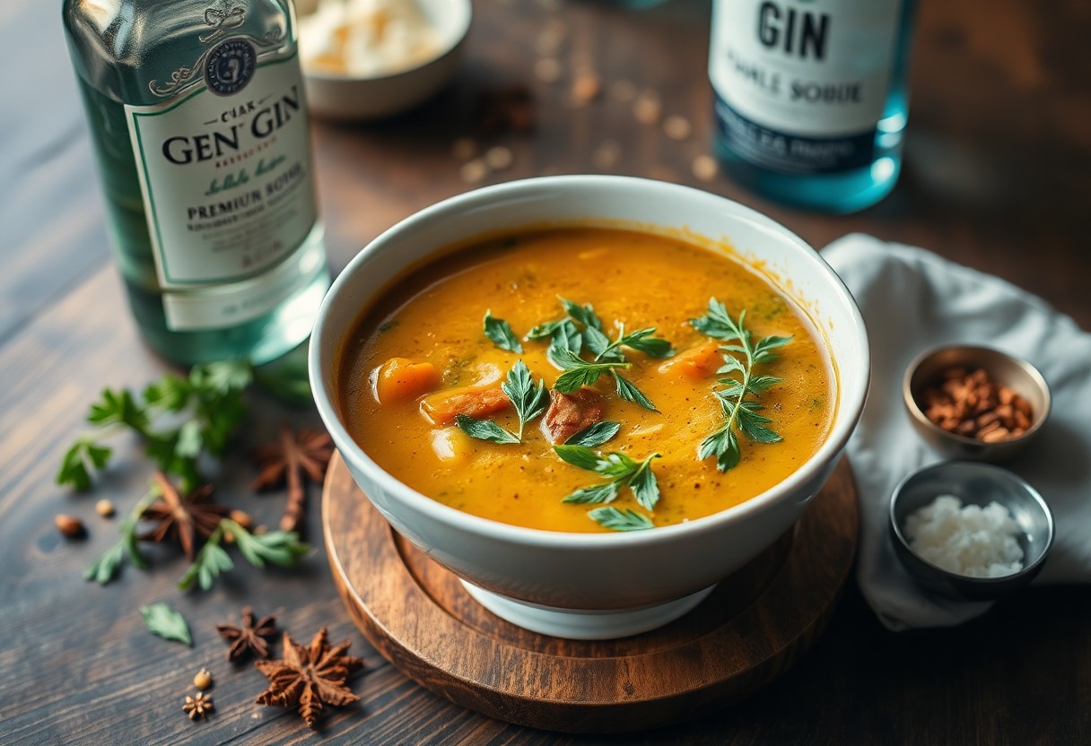 What Gastronomic Delights Await When Infusing Gin Into Savory Soups?
